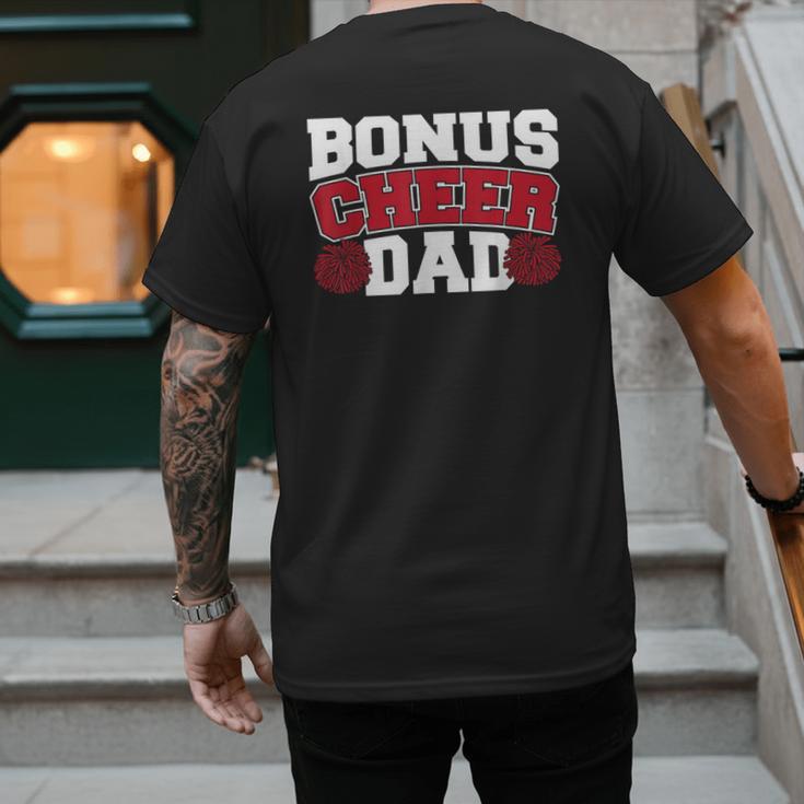 Cheer Stepdad Bonus Cheer Dad Red Men's Back Print T-Shirt Cheer Stepdad Bonus Cheer Dad Red Men's Back Print T-Shirt