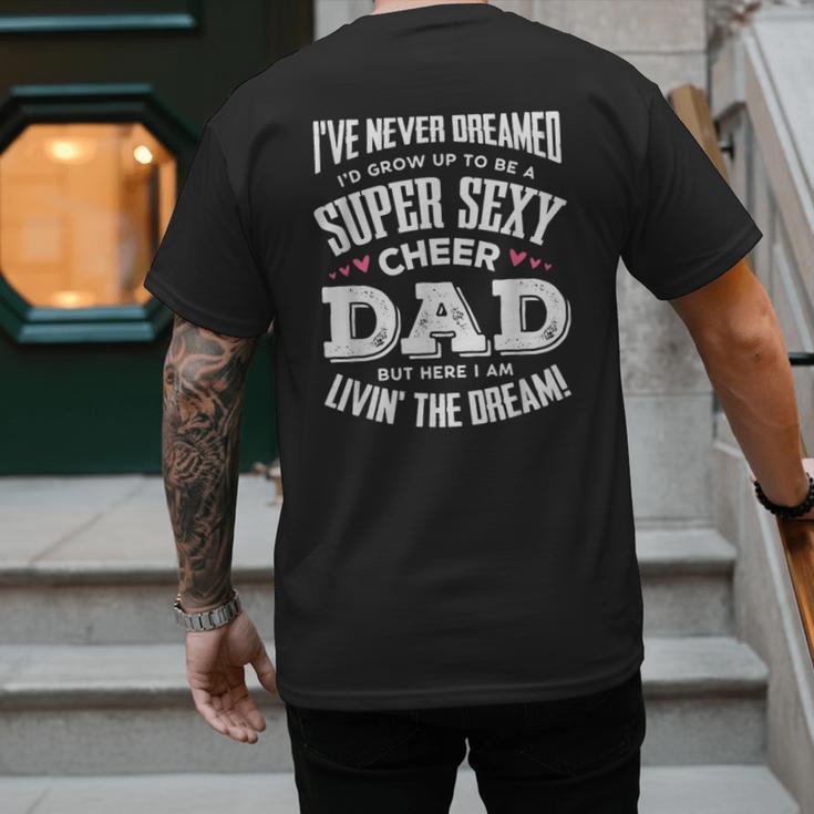 Cheerleading Dad Father Cheer Dad Men's Back Print T-Shirt
