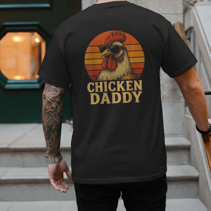 Chicken Daddy Vintage Chicken Dad Farmer Poultry Farmer Men's Back Print T-Shirt