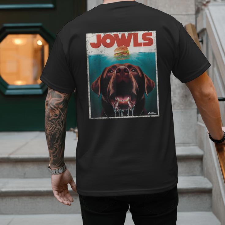 Chocolate Lab Jowls Labrador Retriever Dog Mom Dad Men's Back Print T-Shirt Chocolate Lab Jowls Labrador Retriever Dog Mom Dad Men's Back Print T-Shirt