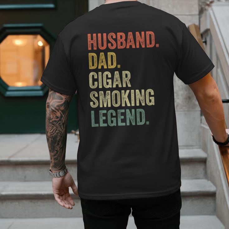 Cigar Lover For Dad Men Vintage Cigar Saying Men's Back Print T-Shirt