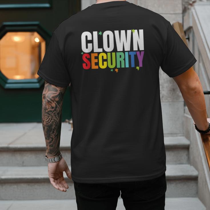 Clown Security Halloween Dad Mom Costume Men's Back Print T-Shirt Clown Security Halloween Dad Mom Costume Men's Back Print T-Shirt