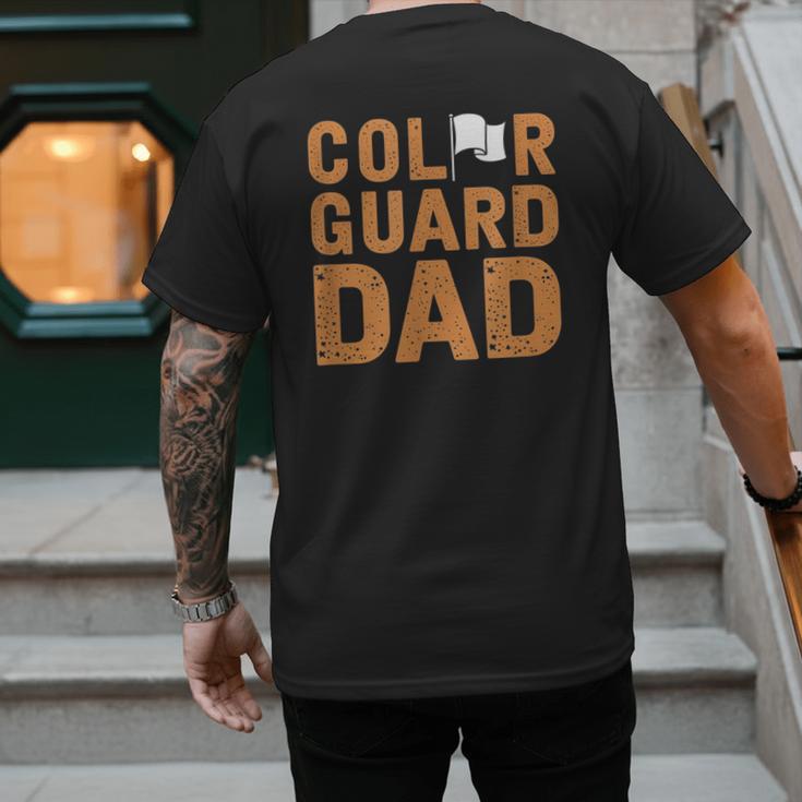 Color Guard Dad Flag Flipping Father Men's Back Print T-Shirt