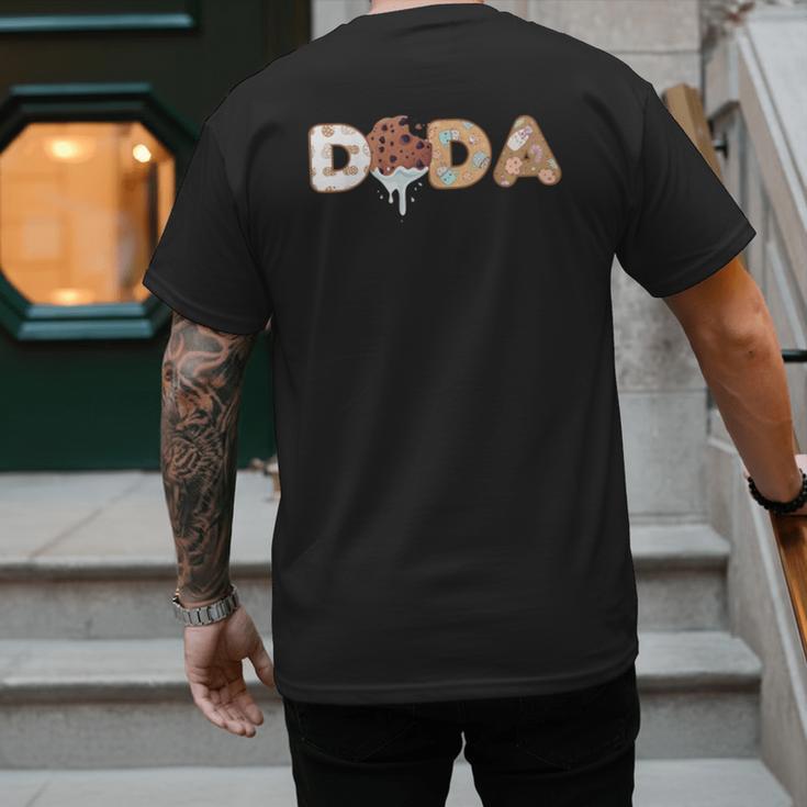 Cookies Dada 1st Birthday Milk Party Family Matching Men's Back Print T-Shirt Cookies Dada 1st Birthday Milk Party Family Matching Men's Back Print T-Shirt