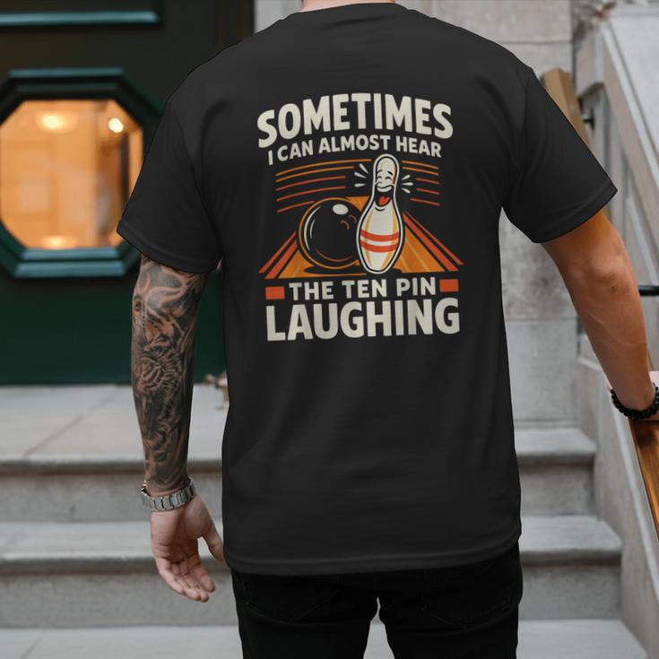 Cool Bowling Men Dad Bowler Fun Crazy Best Bowling Men's Back Print T-Shirt Cool Bowling Men Dad Bowler Fun Crazy Best Bowling Men's Back Print T-Shirt