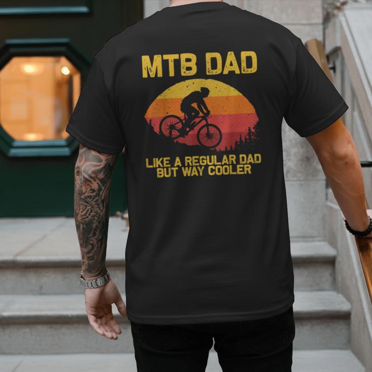 Cool Mountain Biking For Dad Father Biker MTB Bicycle Bike Men's Back Print T-Shirt Cool Mountain Biking For Dad Father Biker MTB Bicycle Bike Men's Back Print T-Shirt