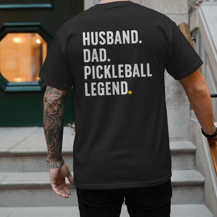 Cool Pickleball For Men Husband Dad Legend Pickleball Player Men's Back Print T-Shirt