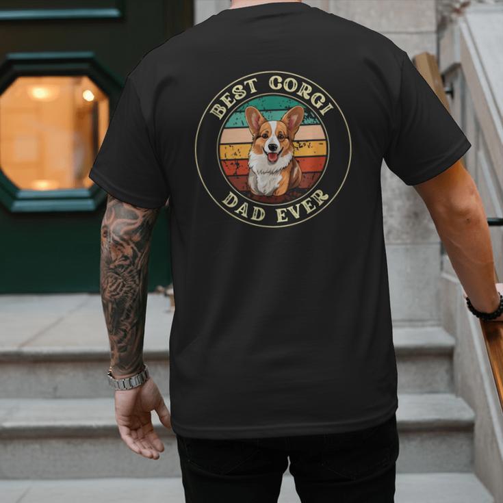Corgi Dad Idea For Men Men's Back Print T-Shirt