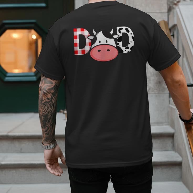 Cow Mom Or Dad Birthday Farm Birthday Party Men's Back Print T-Shirt