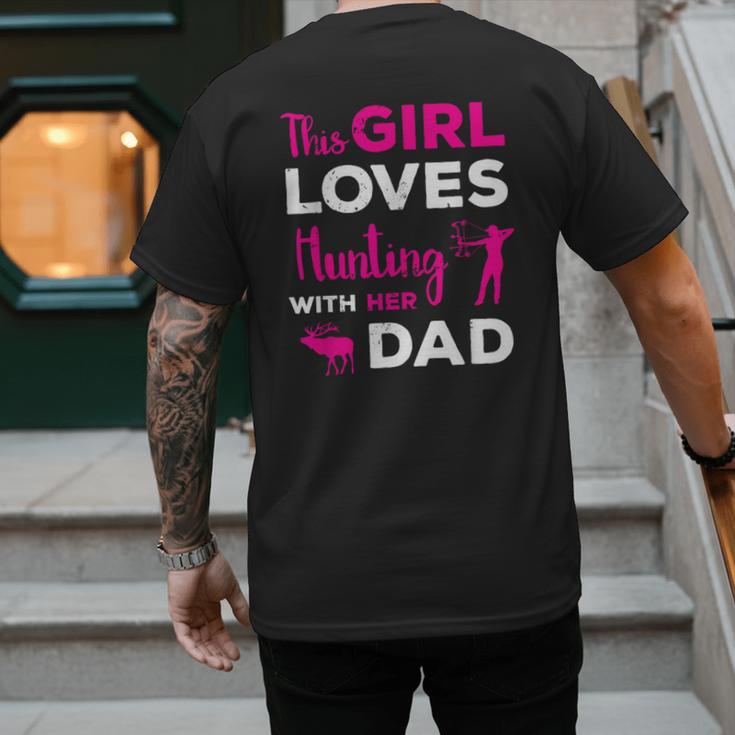 Cute Girls Hunting Dad Daughter Hunting Buddy Hunter Men's Back Print T-Shirt Cute Girls Hunting Dad Daughter Hunting Buddy Hunter Men's Back Print T-Shirt