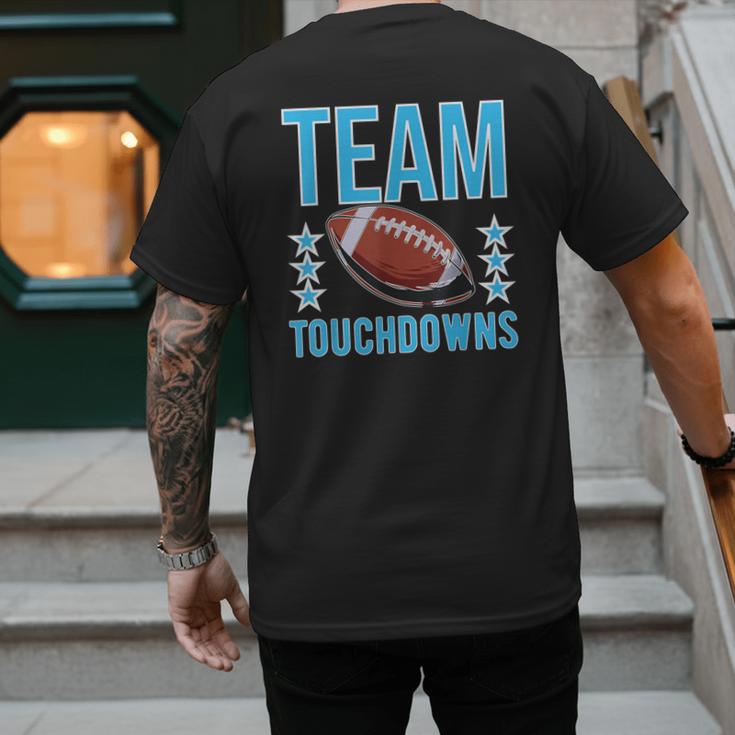 Cute Team Touchdowns Gender Reveal For Mom And Dad Men's Back Print T-Shirt