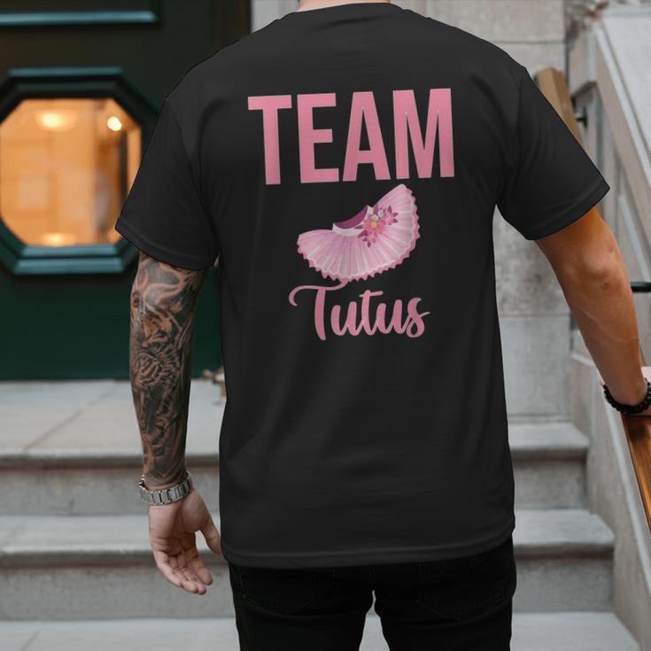 Cute Team Tutus Gender Reveal For Mom And Dad Men's Back Print T-Shirt