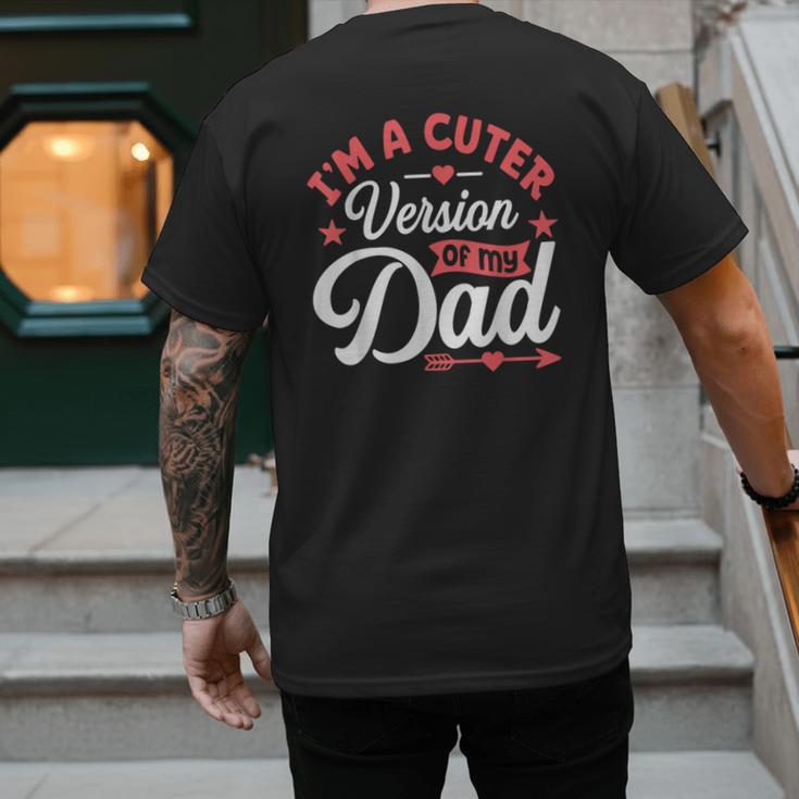 Cuter Version Of Dad Cute Kid Boy Girl Proud New Dad Men's Back Print T-Shirt