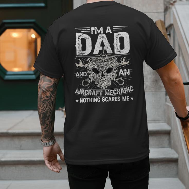 Dad Airplane Plane Aviation Aircraft Mechanic Men's Back Print T-Shirt
