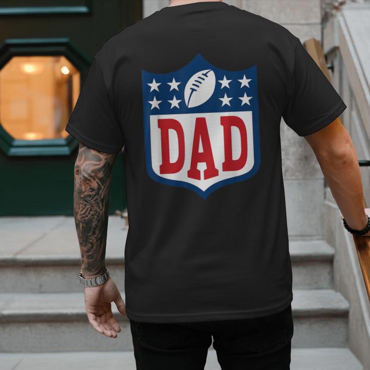Dad American Football Happy Birthday Family Matching Retro Men's Back Print T-Shirt Dad American Football Happy Birthday Family Matching Retro Men's Back Print T-Shirt