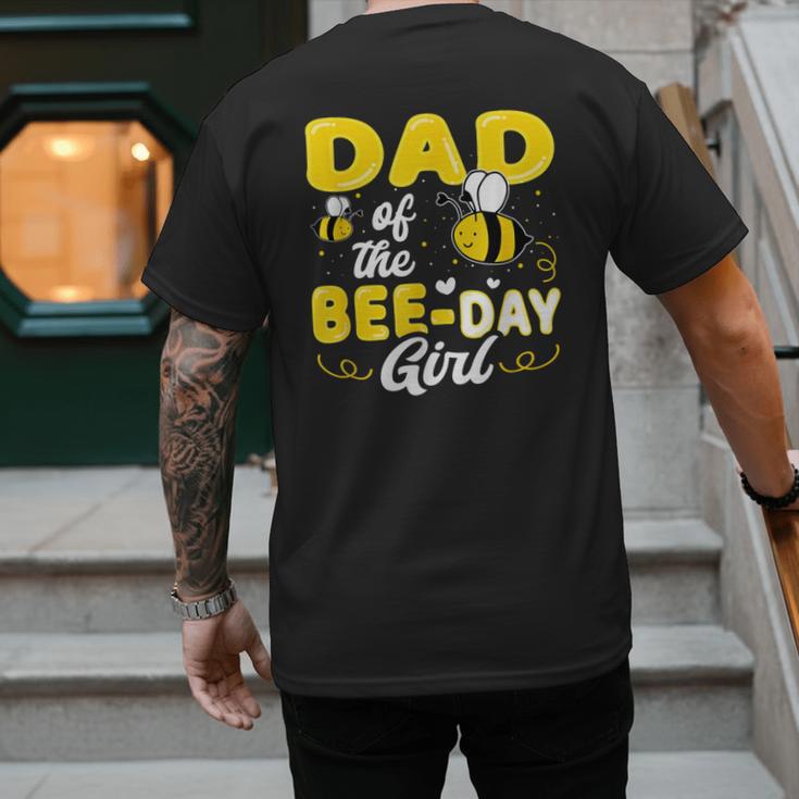Dad Of The Bee Day Girl Hive Party Matching Birthday Sweet Men's Back Print T-Shirt Dad Of The Bee Day Girl Hive Party Matching Birthday Sweet Men's Back Print T-Shirt