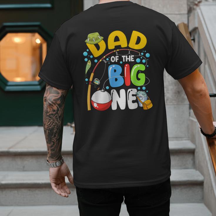 Dad Of The Big One Fishing Birthday Boy Family Party Men's Back Print T-Shirt