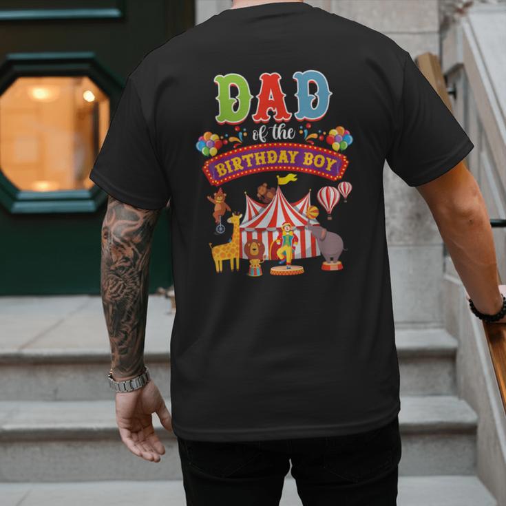 Dad Of The Birthday Boy Carnival Circus 1st Birthday Party Men's Back Print T-Shirt