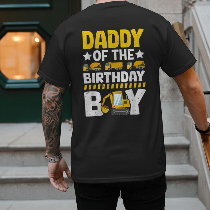 Dad Of The Birthday Boy Construction Theme Party Matching Men's Back Print T-Shirt
