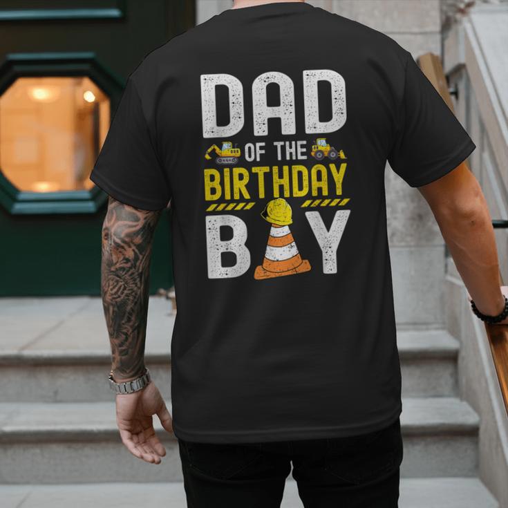 Dad Of The Birthday Boy Construction Worker Bday Men's Back Print T-Shirt