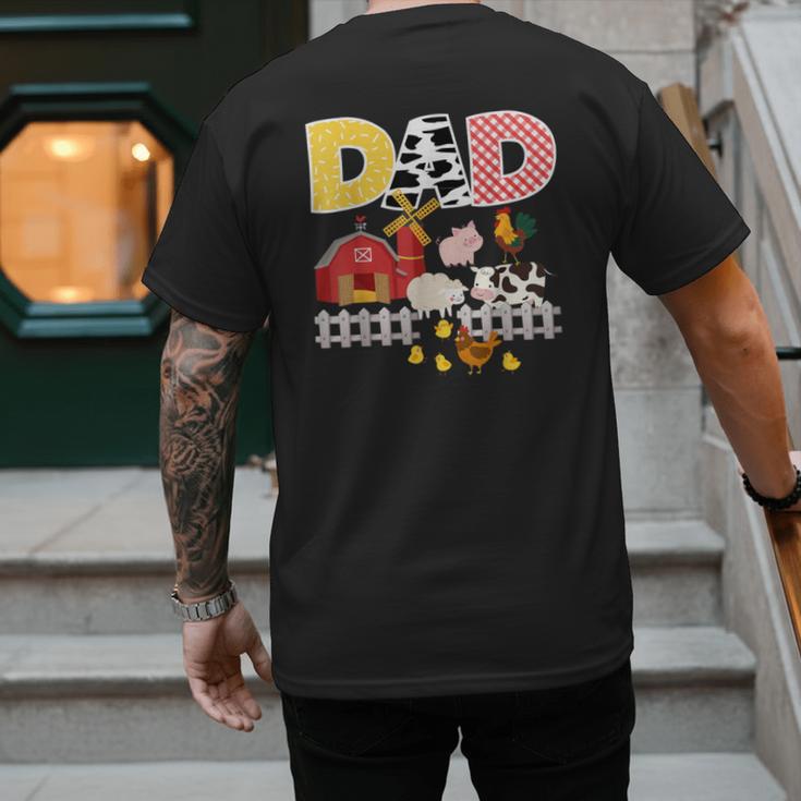 Dad Birthday Boy Farm Animal Farming Farmer Family B-Day Men's Back Print T-Shirt