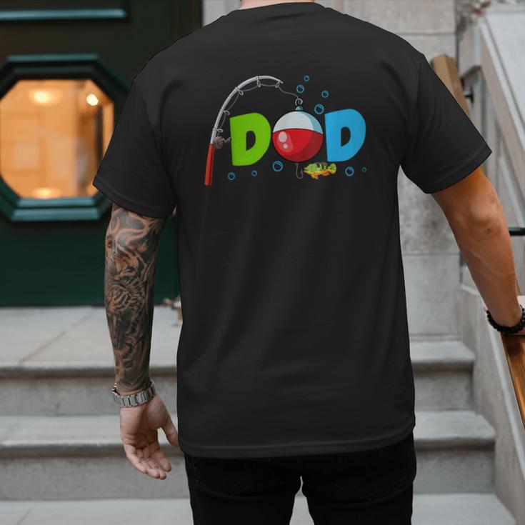 Dad Of The Birthday Boy Birthday Fishing Family Men's Back Print T-Shirt