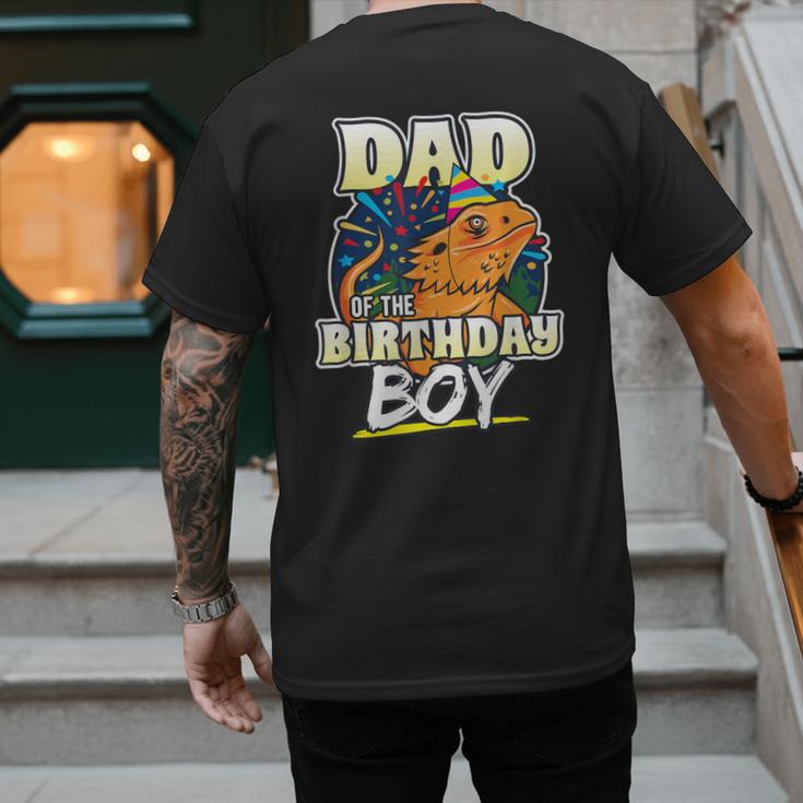 Dad Of Birthday Boy Kids Reptile Birthday Party Men's Back Print T-Shirt