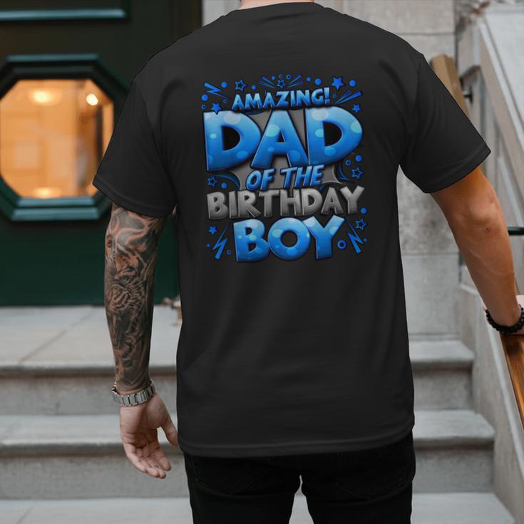 Dad Of The Birthday Boy Matching Family Father Men's Back Print T-Shirt
