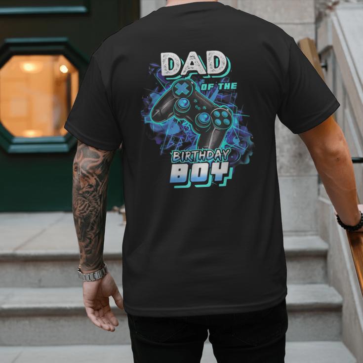 Dad Of The Birthday Boy Matching Video Game Birthday Party Men's Back Print T-Shirt Dad Of The Birthday Boy Matching Video Game Birthday Party Men's Back Print T-Shirt