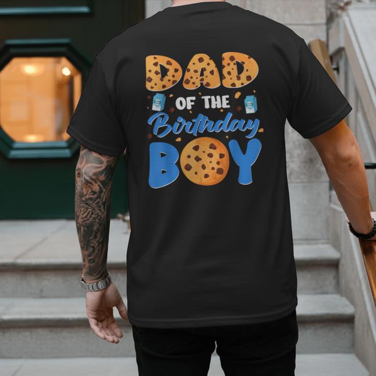 Dad Of The Birthday Boy Milk And Cookies 1 Year Old Men's Back Print T-Shirt