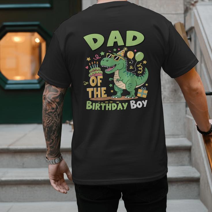 Dad Of The Birthday BoyRex Dinosaur Family Party Men's Back Print T-Shirt