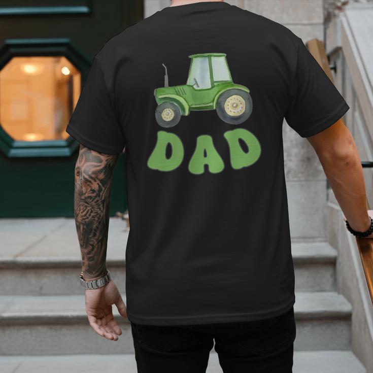 Dad Of The Birthday Boy Tractor Farm Trucks Family Party Men's Back Print T-Shirt