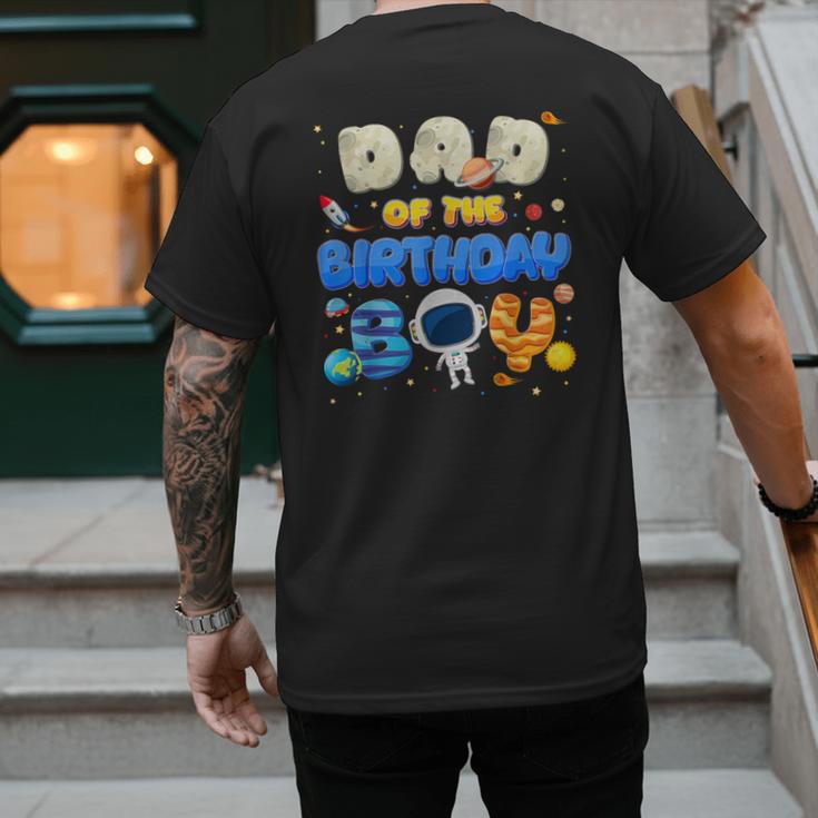 Dad Of The Birthday Boy Two The Moon Space Family Matching Men's Back Print T-Shirt