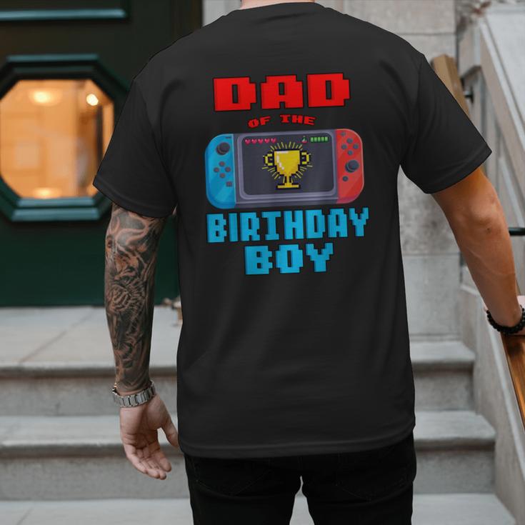 Dad Of The Birthday Boy Video Games Theme Bday Matching Men's Back Print T-Shirt