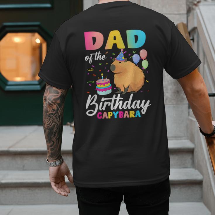 Dad Of The Birthday Capybara Girl Bday Party Family Men's Back Print T-Shirt
