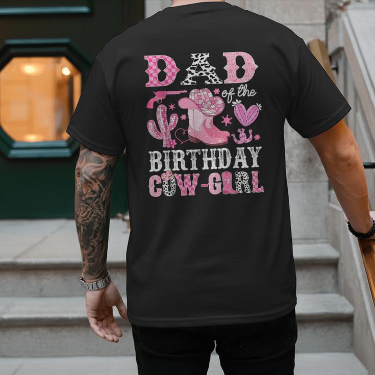 Dad Of The Birthday Cow-Girl Rodeo Cowgirl Bday Men's Back Print T-Shirt Dad Of The Birthday Cow-Girl Rodeo Cowgirl Bday Men's Back Print T-Shirt