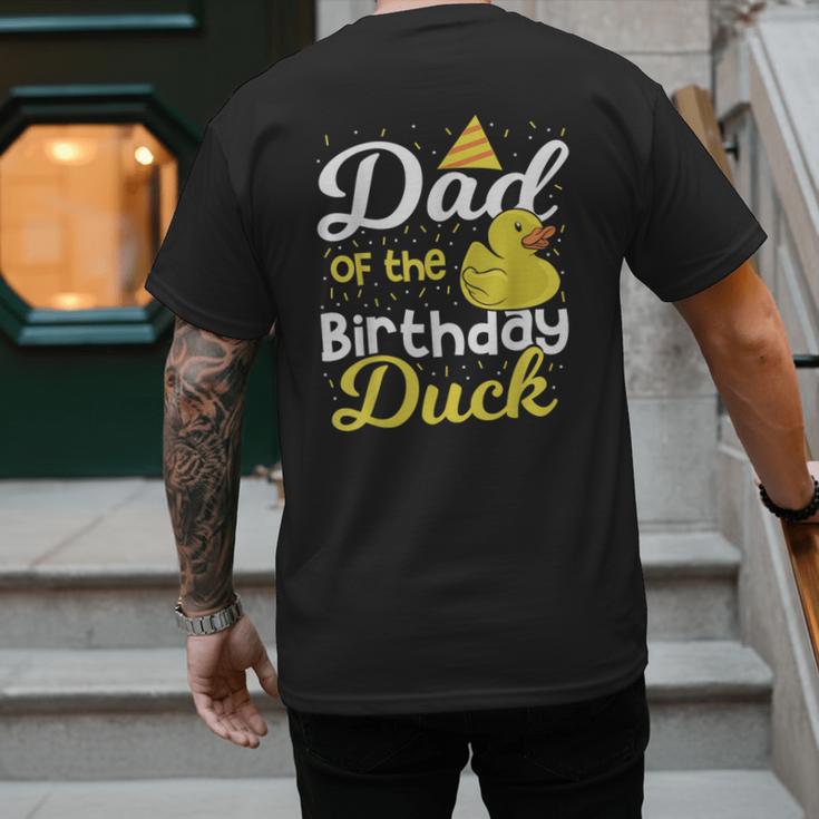 Dad Of The Birthday Duck Boy Rubber Duck Birthday Girl Men's Back Print T-Shirt
