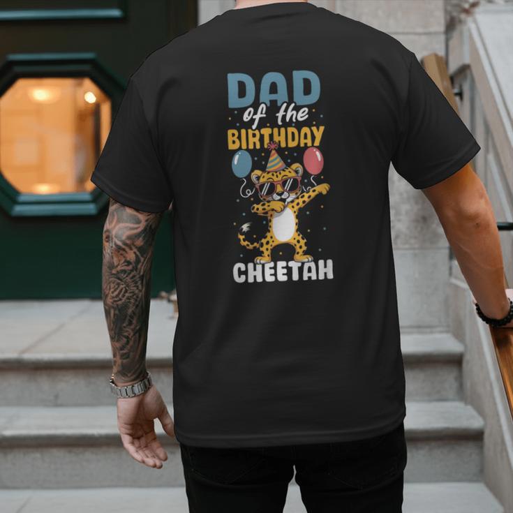 Dad Of The Birthday Girl Boy Cheetah Men's Back Print T-Shirt Dad Of The Birthday Girl Boy Cheetah Men's Back Print T-Shirt