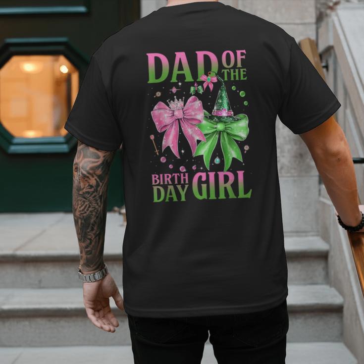 Dad Of The Birthday Girl Coquette Matching Family Party Men's Back Print T-Shirt