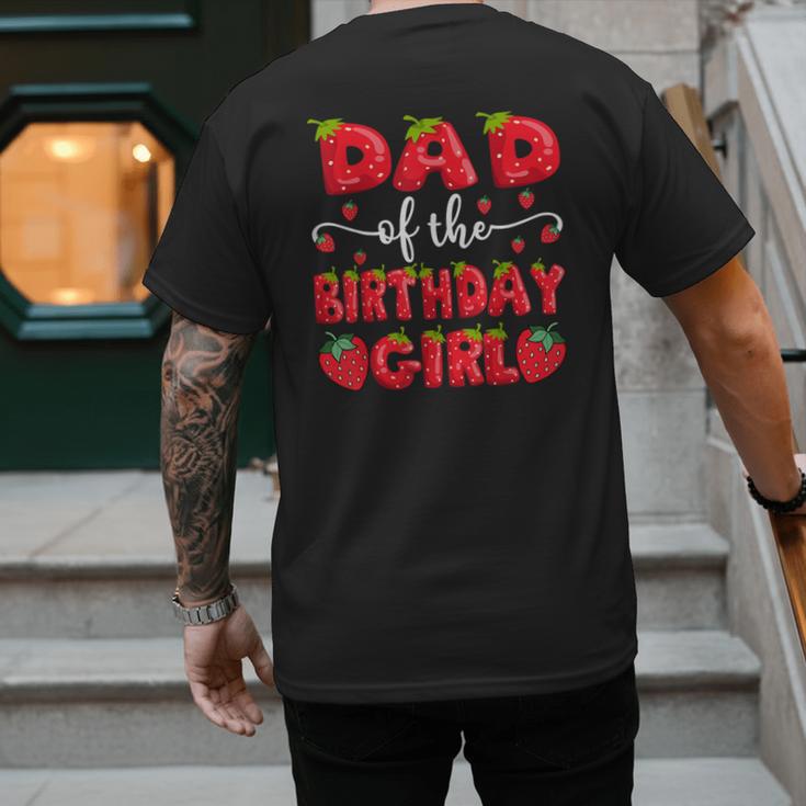 Dad Of The Birthday Girl Strawberry Family Matching Men's Back Print T-Shirt