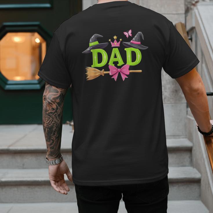 Dad Of The Birthday Girl Witch Family Party Decorations Men's Back Print T-Shirt