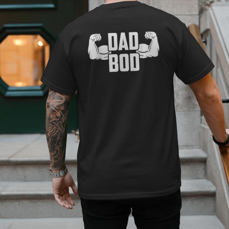 Dad Bod Muscle Strong Man Daddy Fathers Day Men's Back Print T-Shirt