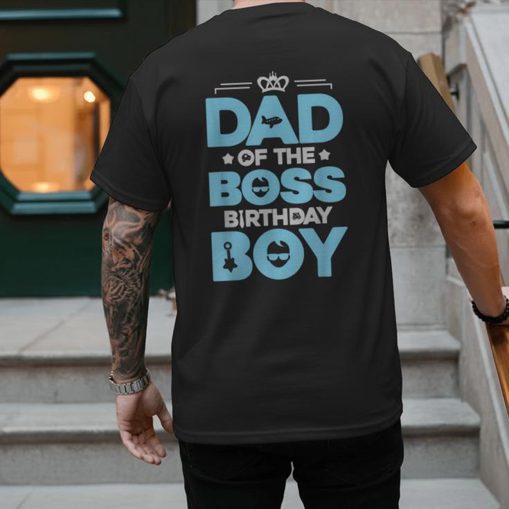 Dad Of The Boss Birthday Party Outfit Like A Boss Daddy Men's Back Print T-Shirt