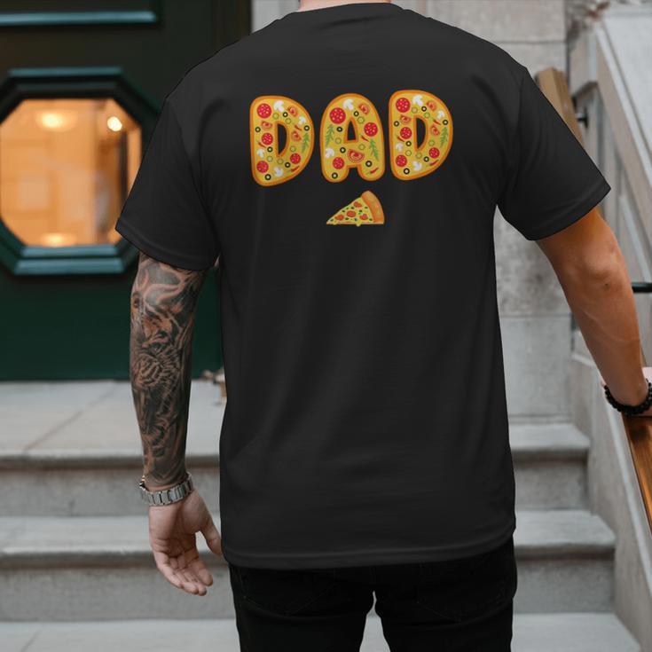 Dad Daddy Matching Birthday Squad Crew Pizza Family Men's Back Print T-Shirt