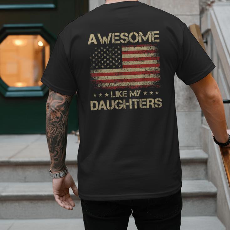 Dad From Daughter Awesome Like My Daughters Men's Back Print T-Shirt
