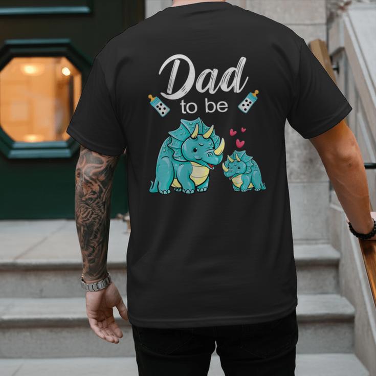 Dad To Be Dinosaur Baby Shower For Boy Men's Back Print T-Shirt