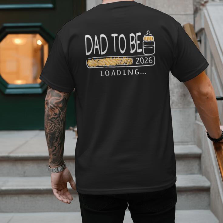 Dad Est 2026 Daddy To Be Promoted To Daddy Soon To Be Dad Men's Back Print T-Shirt