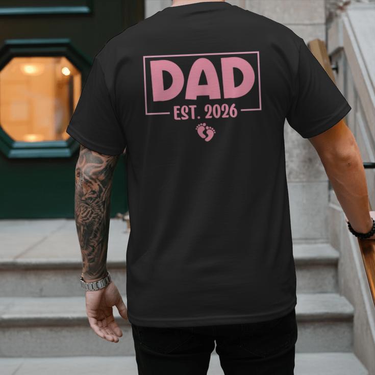 Dad Est 2026 Logo Daddy 2026 Soon To Be New Father 2026 Men's Back Print T-Shirt Dad Est 2026 Logo Daddy 2026 Soon To Be New Father 2026 Men's Back Print T-Shirt