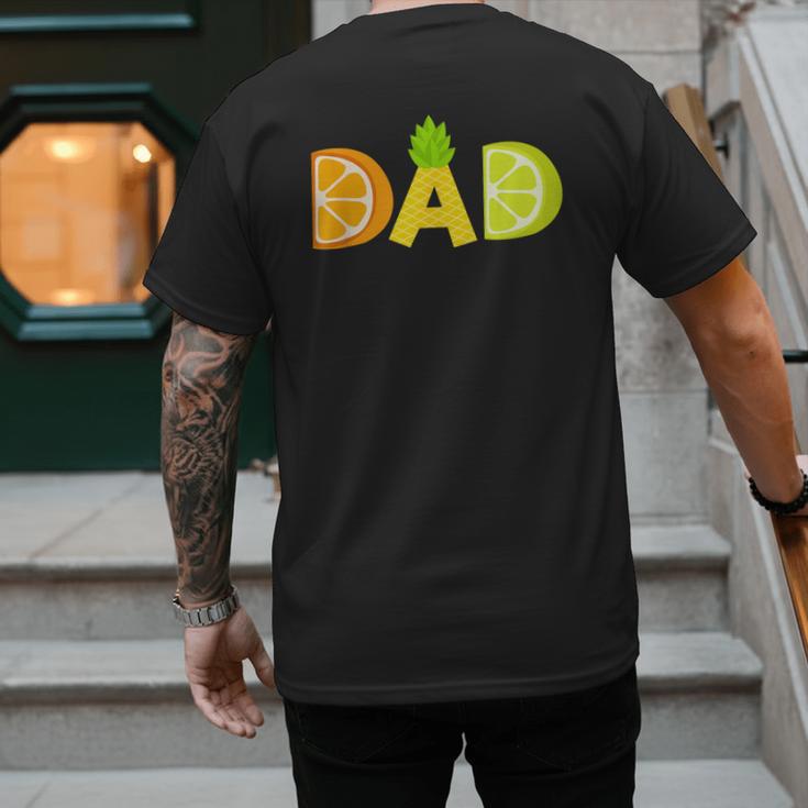 Dad Fruitarian Lover Summer Father Fruit Slice Men's Back Print T-Shirt Dad Fruitarian Lover Summer Father Fruit Slice Men's Back Print T-Shirt