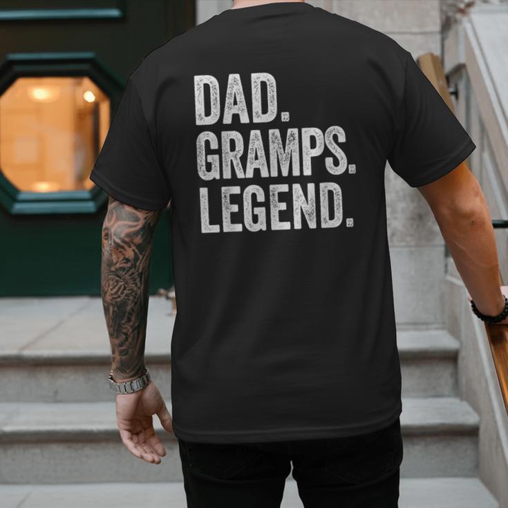 Dad Gramps Legend Vintage Distressed Bold Gramps Graphic Men's Back Print T-Shirt